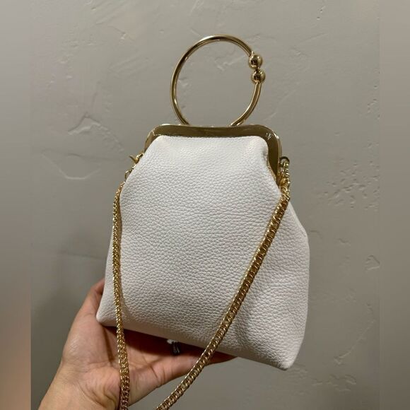 Vintage Oriental Style Genuine Premium Pebble Cowhide Kisslock Top Handle Bag - Picture 8 of 14